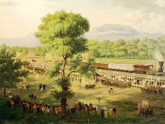 Eisenbahn im Tal von Mexiko, 1869
